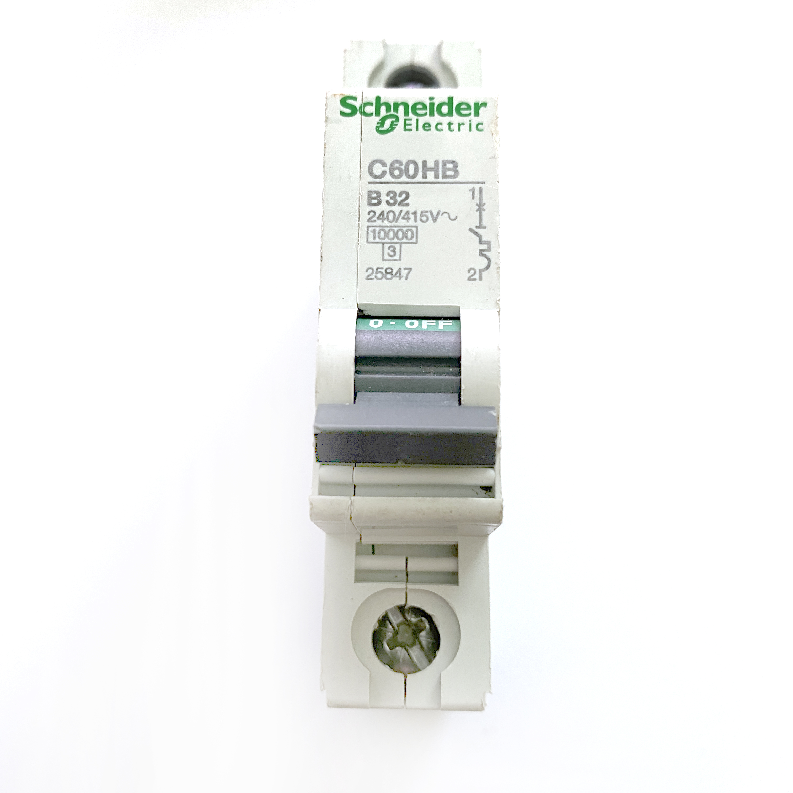 MCB's Schneider Electric C60HB 25847 B32 32A 32 Amp MCB Circuit